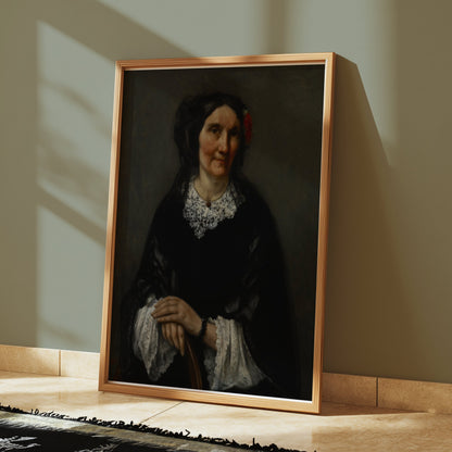 Premium Poster of Historical Portrait of a Woman with Red Hair Ornament Posters