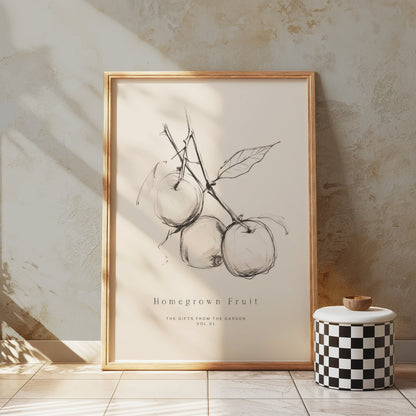 Premium Poster of Homegrown Fruit Sketch From The Garden Vol 01 Posters