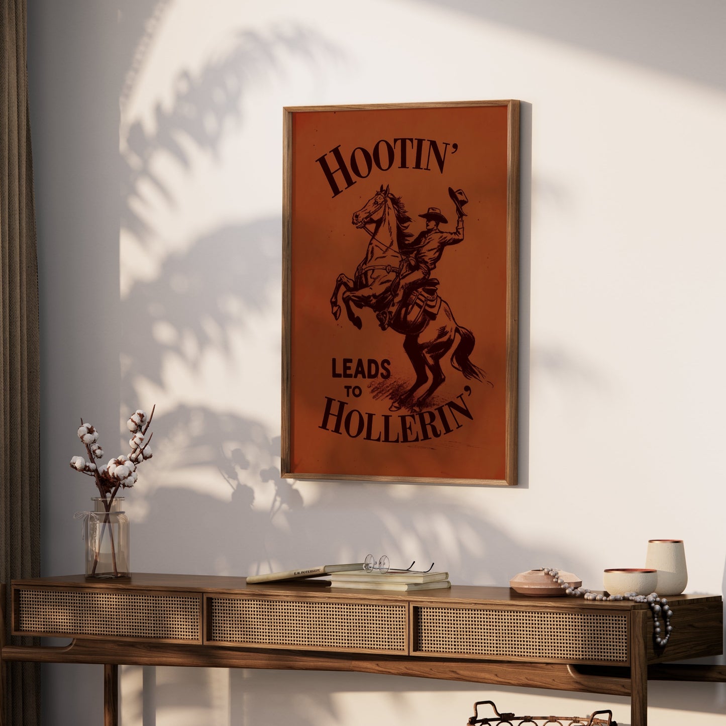 Premium Poster of Hootin Leads to Hollerin Cowboy Art Posters