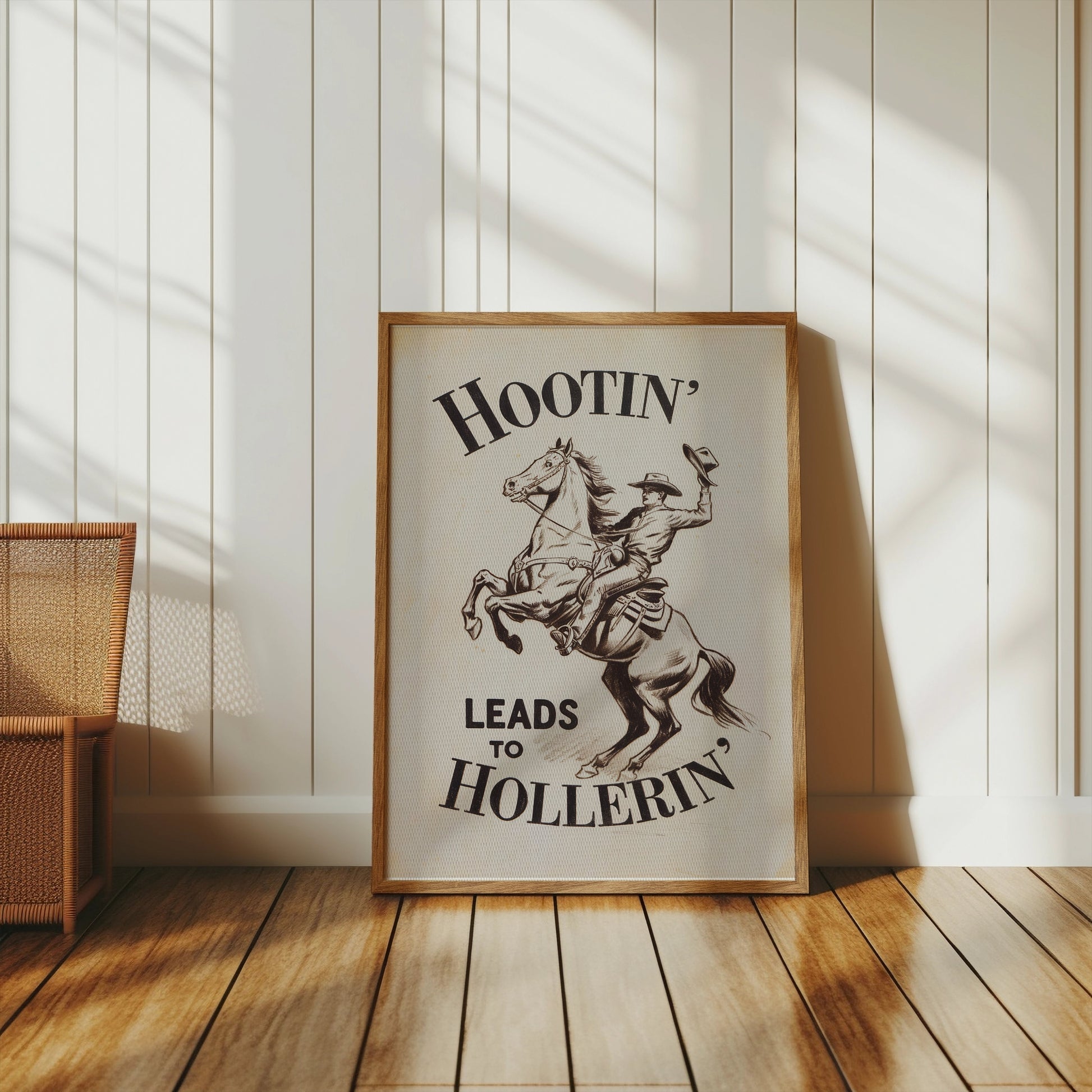 Premium Poster of Hootin Leads to Hollerin Cowboy Riding Posters