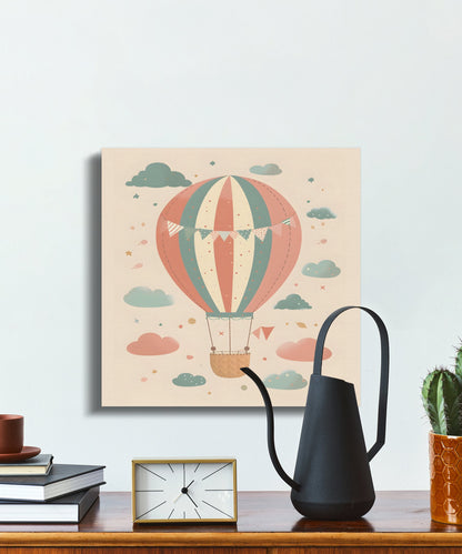 Premium Poster of Hot Air Balloon Adventure Nursery Canvas Wraps