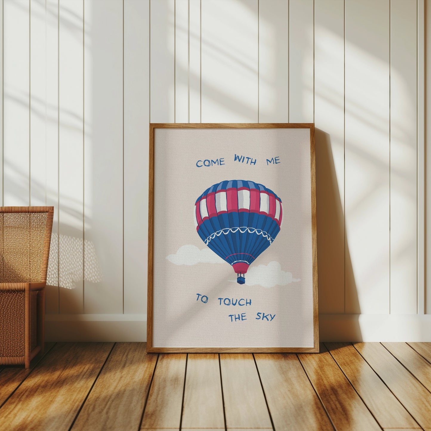 Premium Poster of Hot Air Balloon Come With Me to Touch the Sky Posters