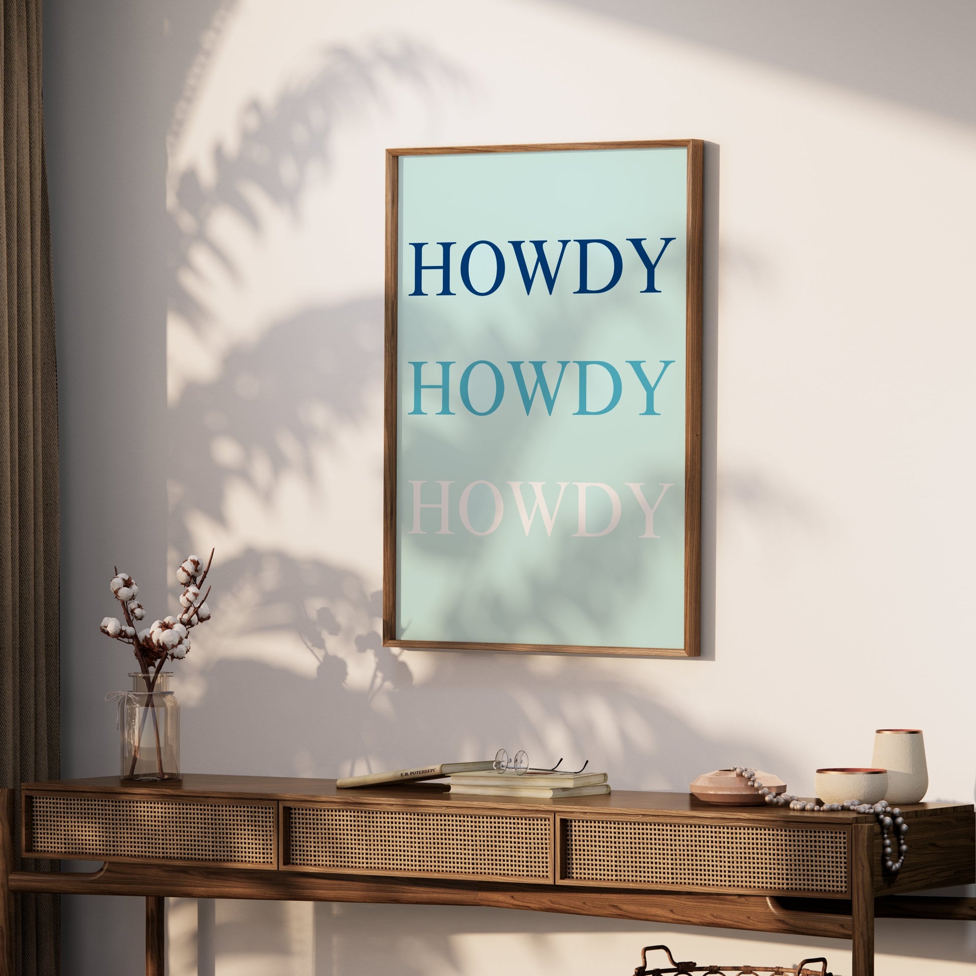 Premium Poster of Howdy Text in Three Shades Creative Posters