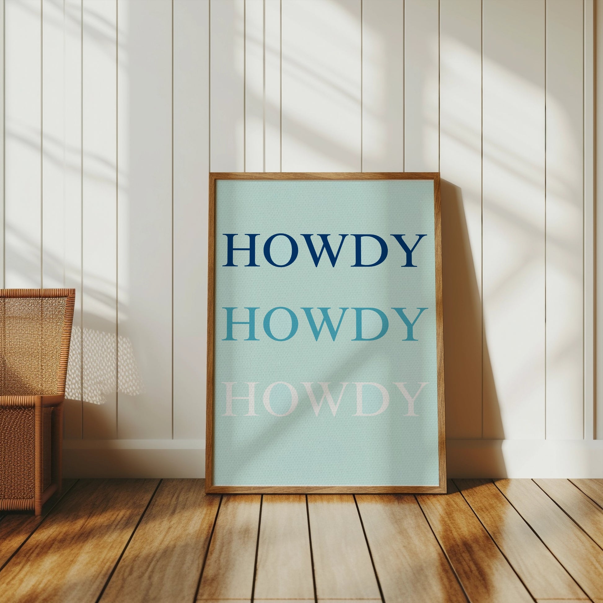 Premium Poster of Howdy Text in Three Shades Creative Posters