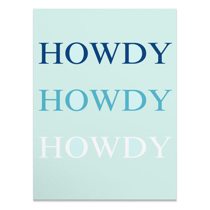 Premium Poster of Howdy Text in Three Shades Creative Posters