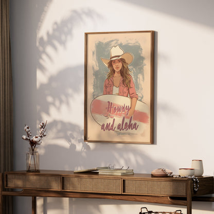Premium Poster of Howdy and aloha Poster Perfect for Your Home Decor Posters