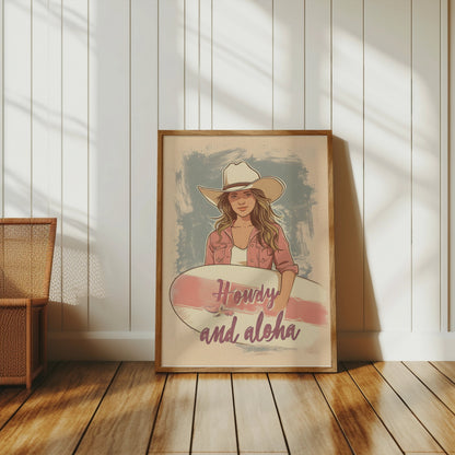 Premium Poster of Howdy and aloha Poster Perfect for Your Home Decor Posters