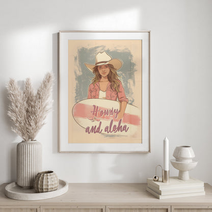 Premium Poster of Howdy and aloha Poster Perfect for Your Home Decor Posters