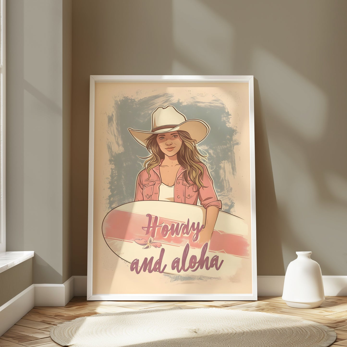 Premium Poster of Howdy and aloha Poster Perfect for Your Home Decor Posters