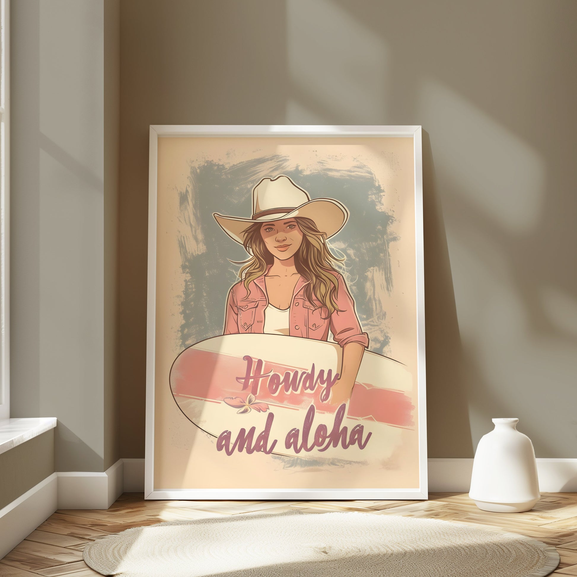 Premium Poster of Howdy and aloha Poster Perfect for Your Home Decor Posters