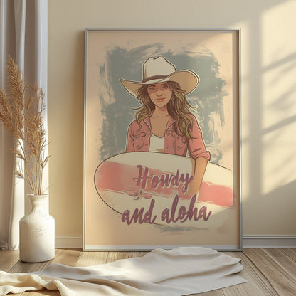 Premium Poster of Howdy and aloha Poster Perfect for Your Home Decor Posters