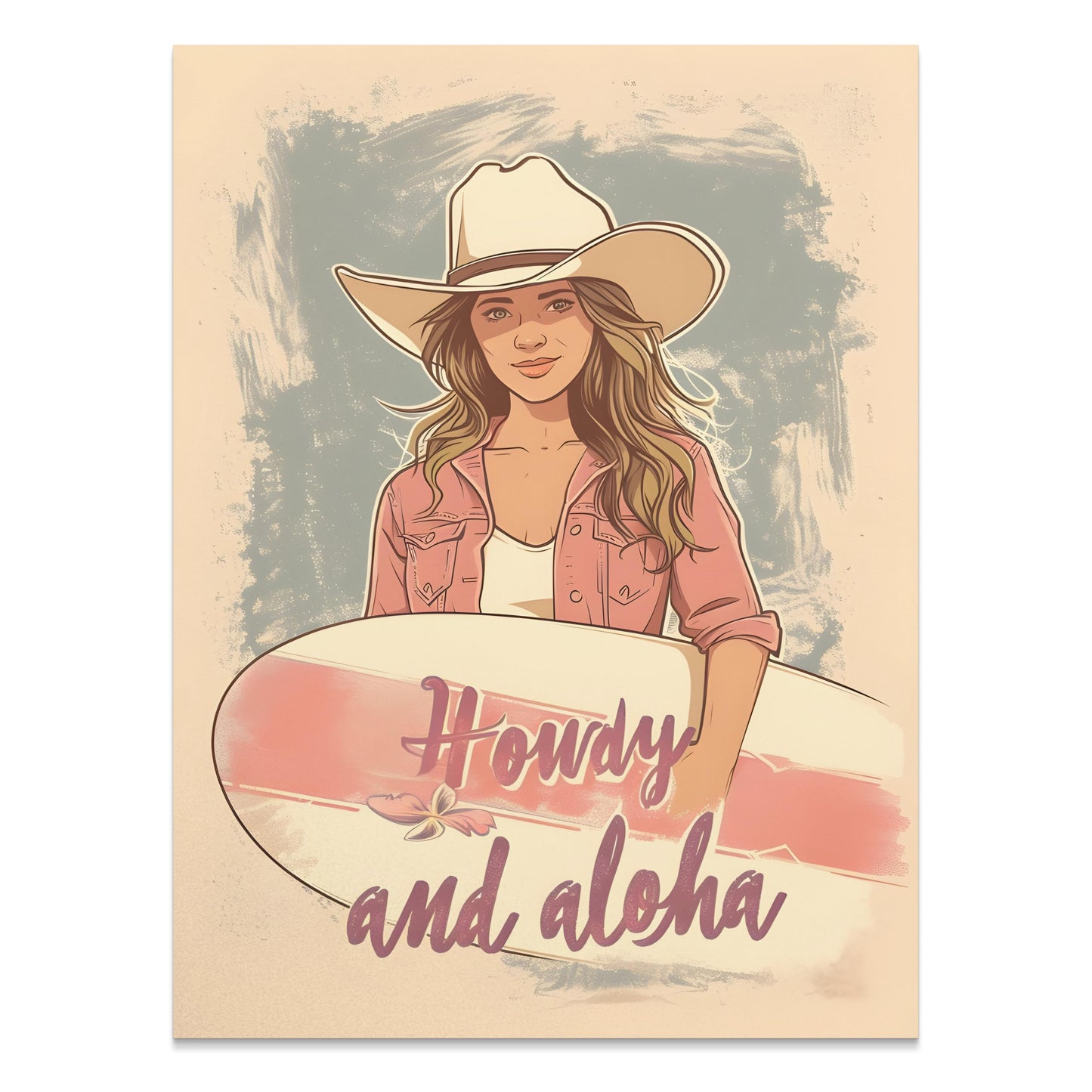 Premium Poster of Howdy and aloha Poster Perfect for Your Home Decor Posters
