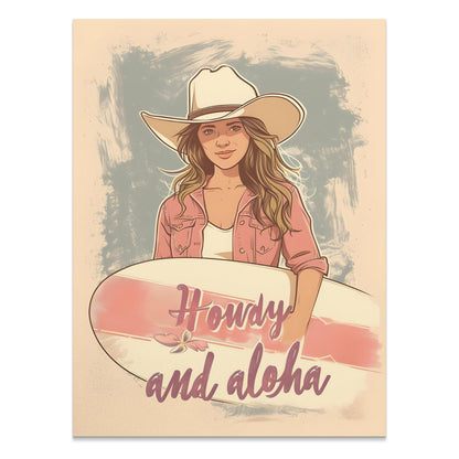 Premium Poster of Howdy and aloha Poster Perfect for Your Home Decor Posters
