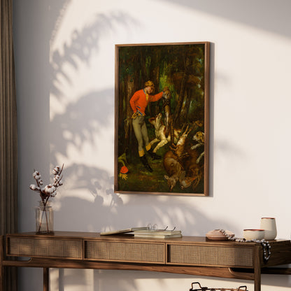 Premium Poster of Hunter Displaying His Trophy in the Forest Posters