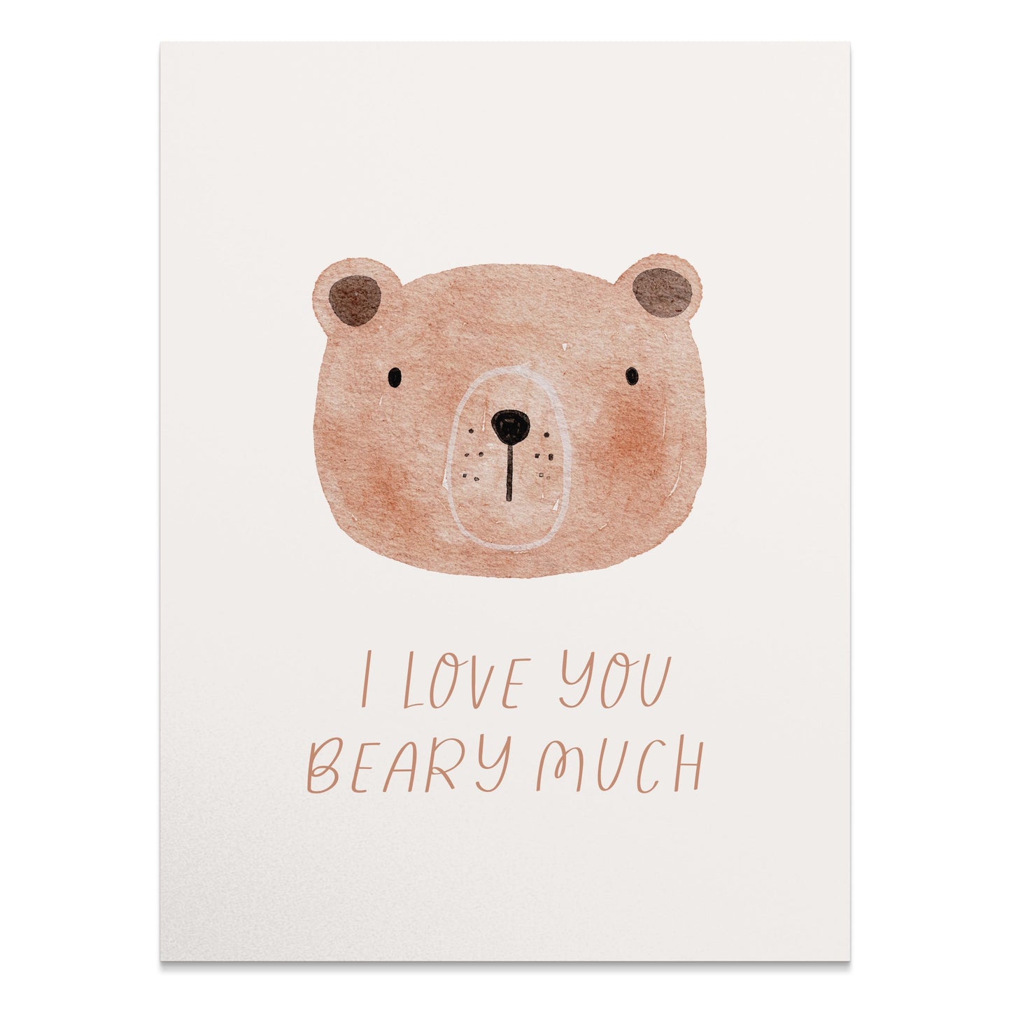 Premium Poster of I Love You Beary Much Cute Bear Illustration Posters