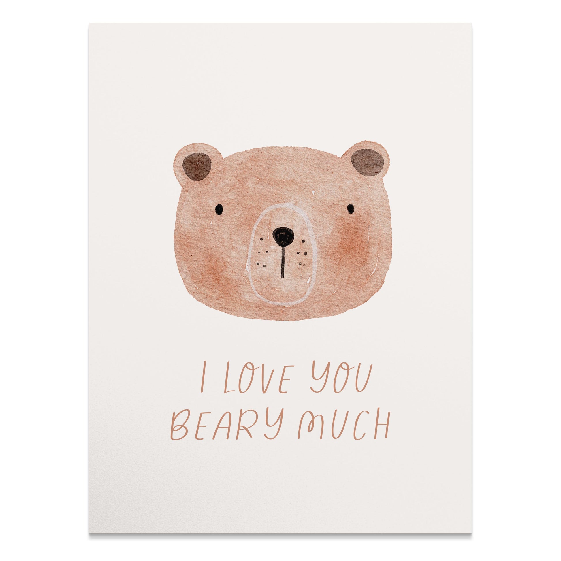 Premium Poster of I Love You Beary Much Cute Bear Illustration Posters