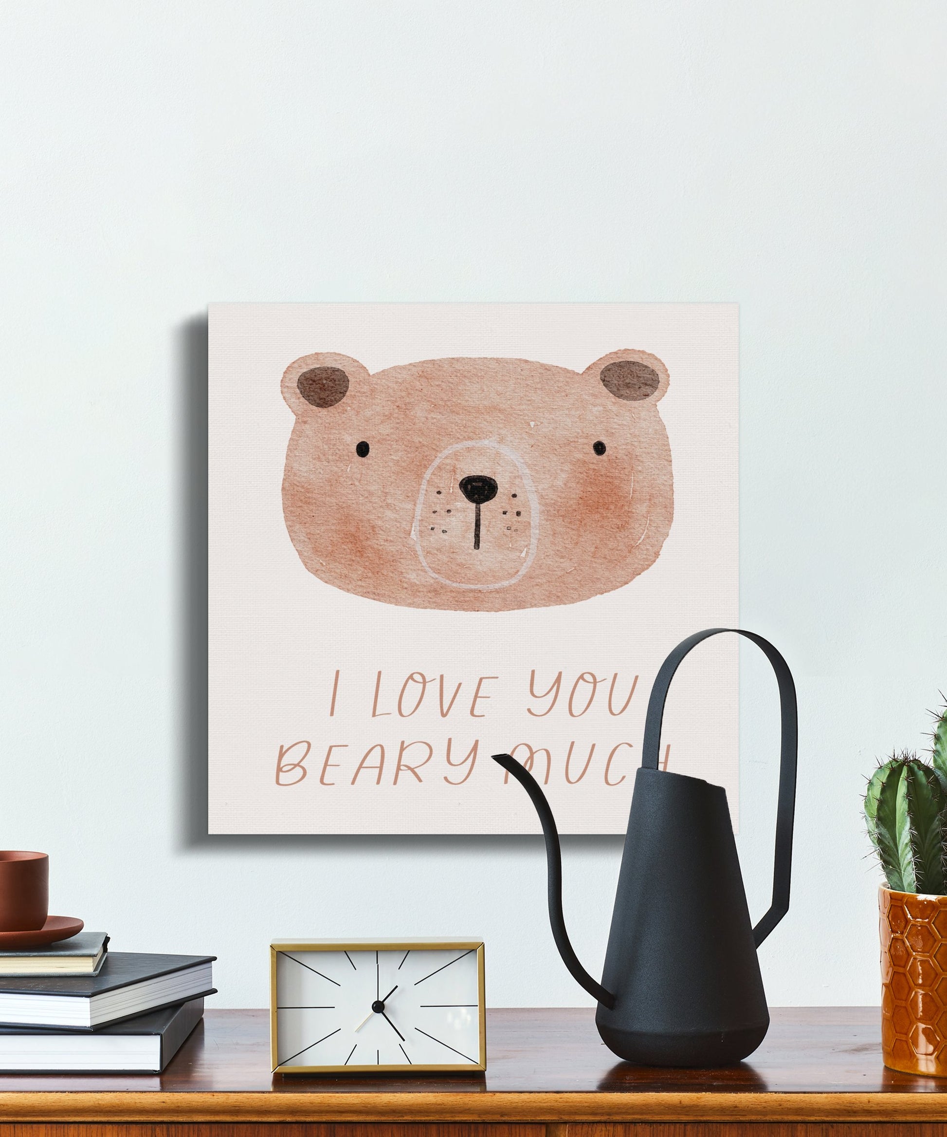 Premium Poster of I Love You Beary Much Nursery Wall Art Canvas Wraps