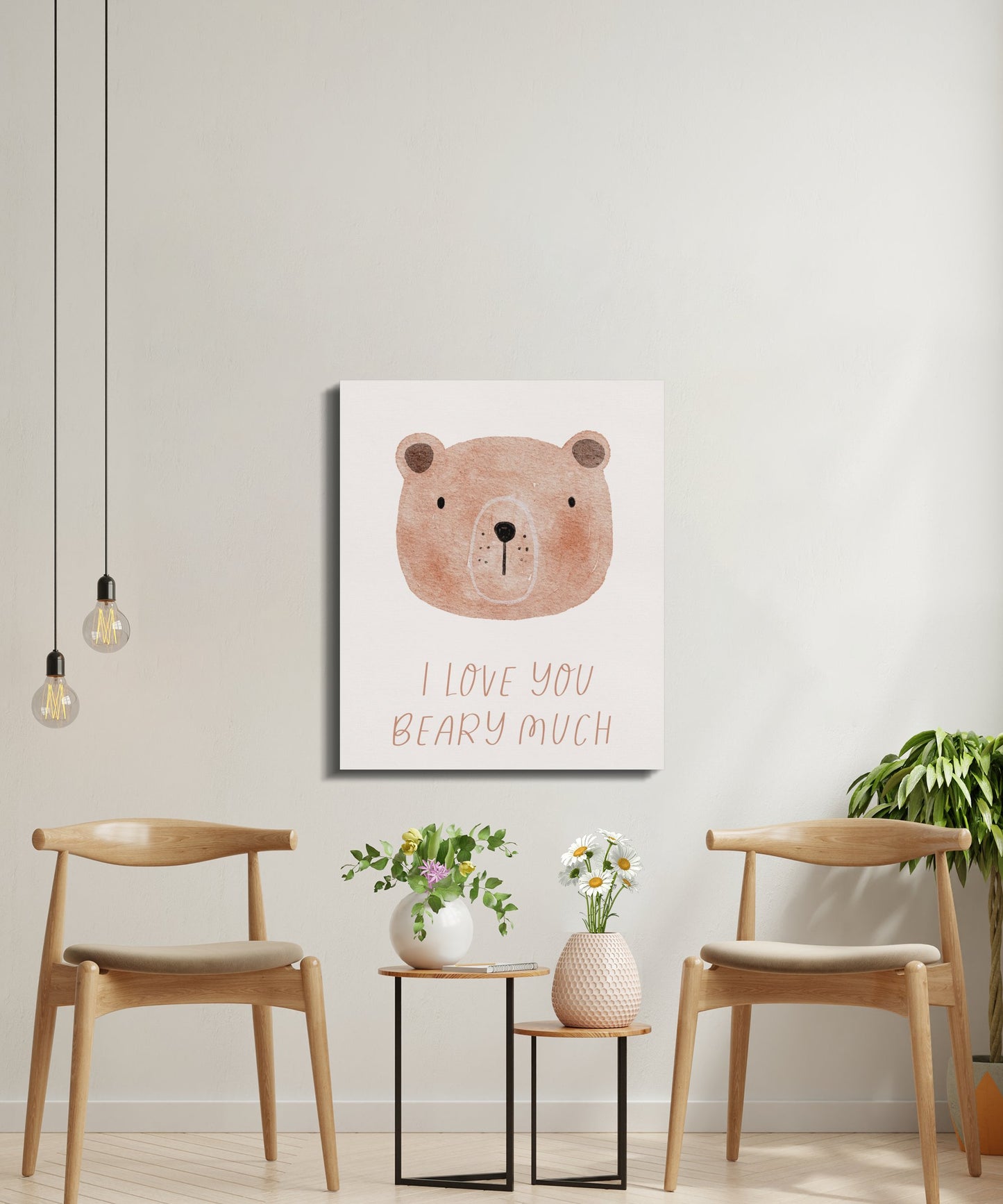 Premium Poster of I Love You Beary Much Nursery Wall Art Canvas Wraps