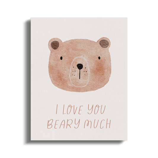 Premium Poster of I Love You Beary Much Nursery Wall Art Canvas Wraps