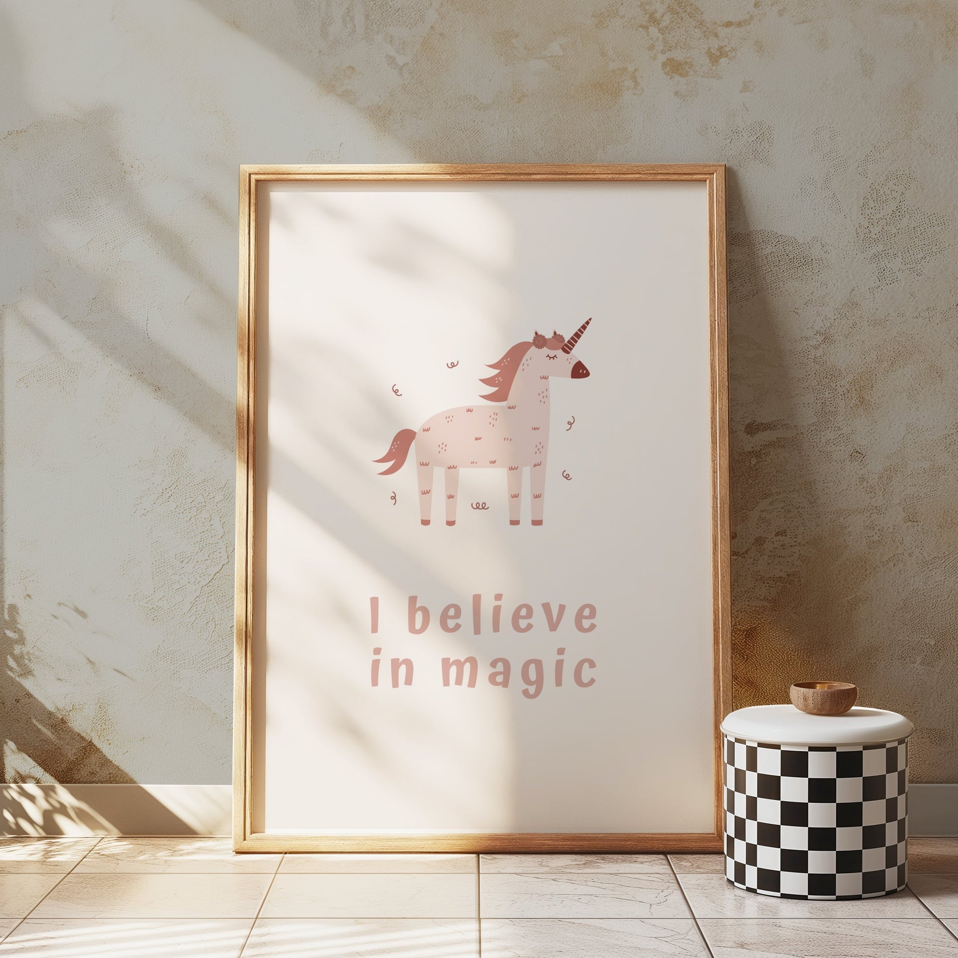 Premium Poster of I believe in magic unicorn art whimsical bedroom Posters