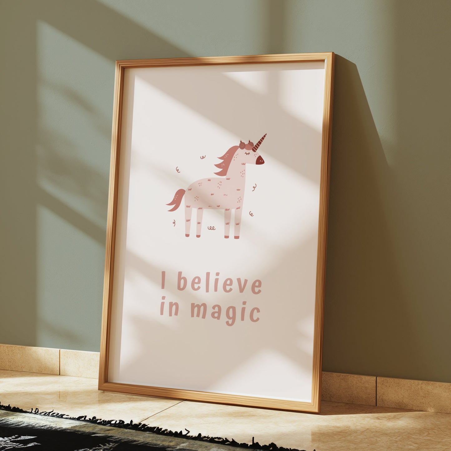 Premium Poster of I believe in magic unicorn art whimsical bedroom Posters