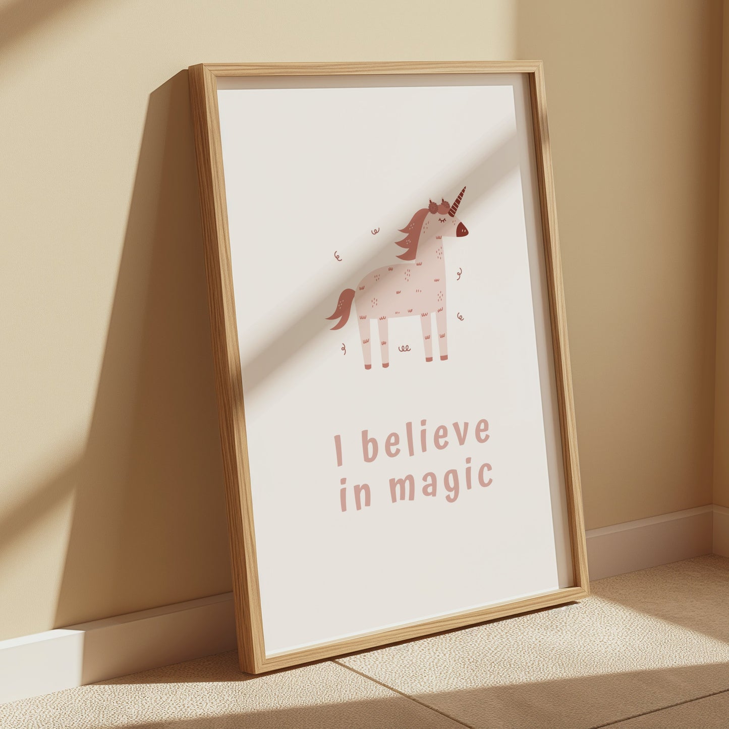 Premium Poster of I believe in magic unicorn art whimsical bedroom Posters