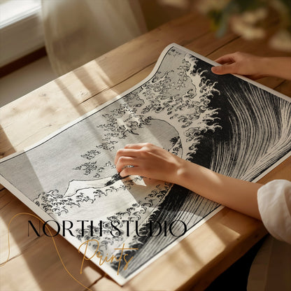 Premium Poster of Iconic Japanese Tsunami Design Wall Art Posters