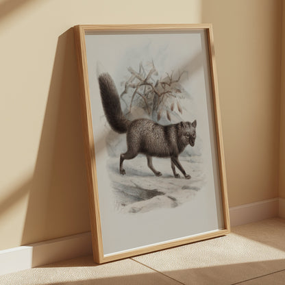 Premium Poster of Illustration of Walking Fox in Nature Posters