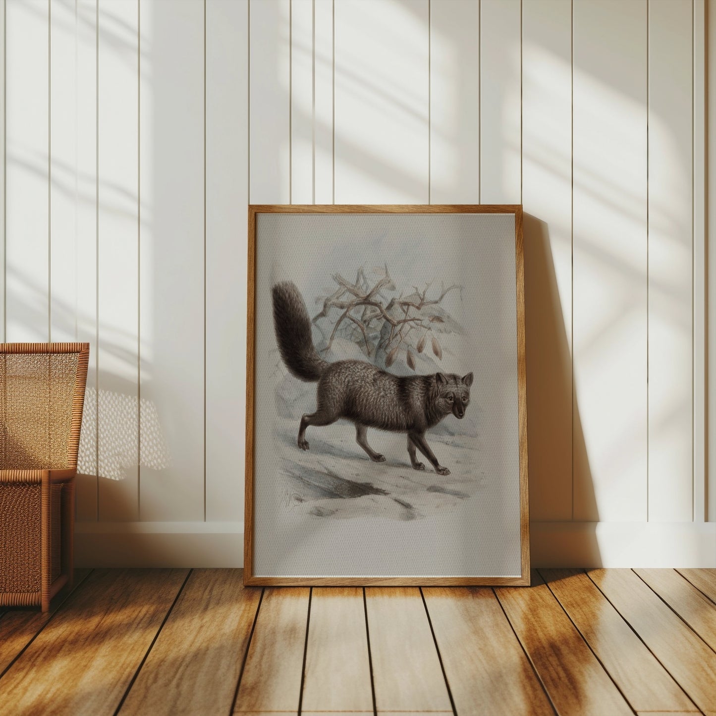 Premium Poster of Illustration of Walking Fox in Nature Posters