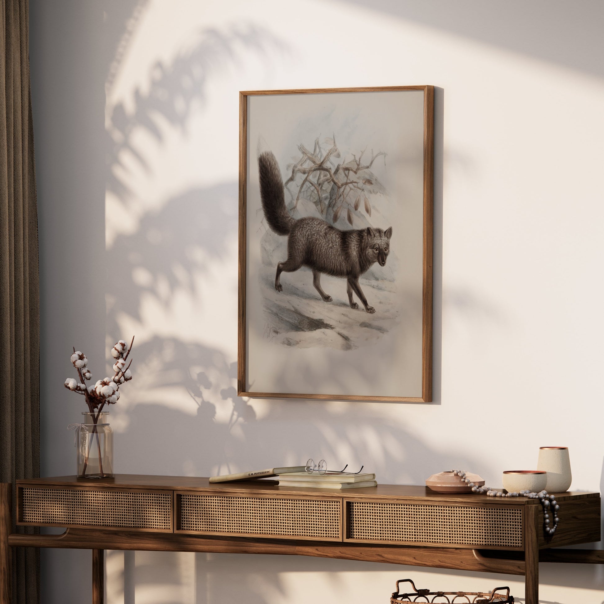 Premium Poster of Illustration of Walking Fox in Nature Posters