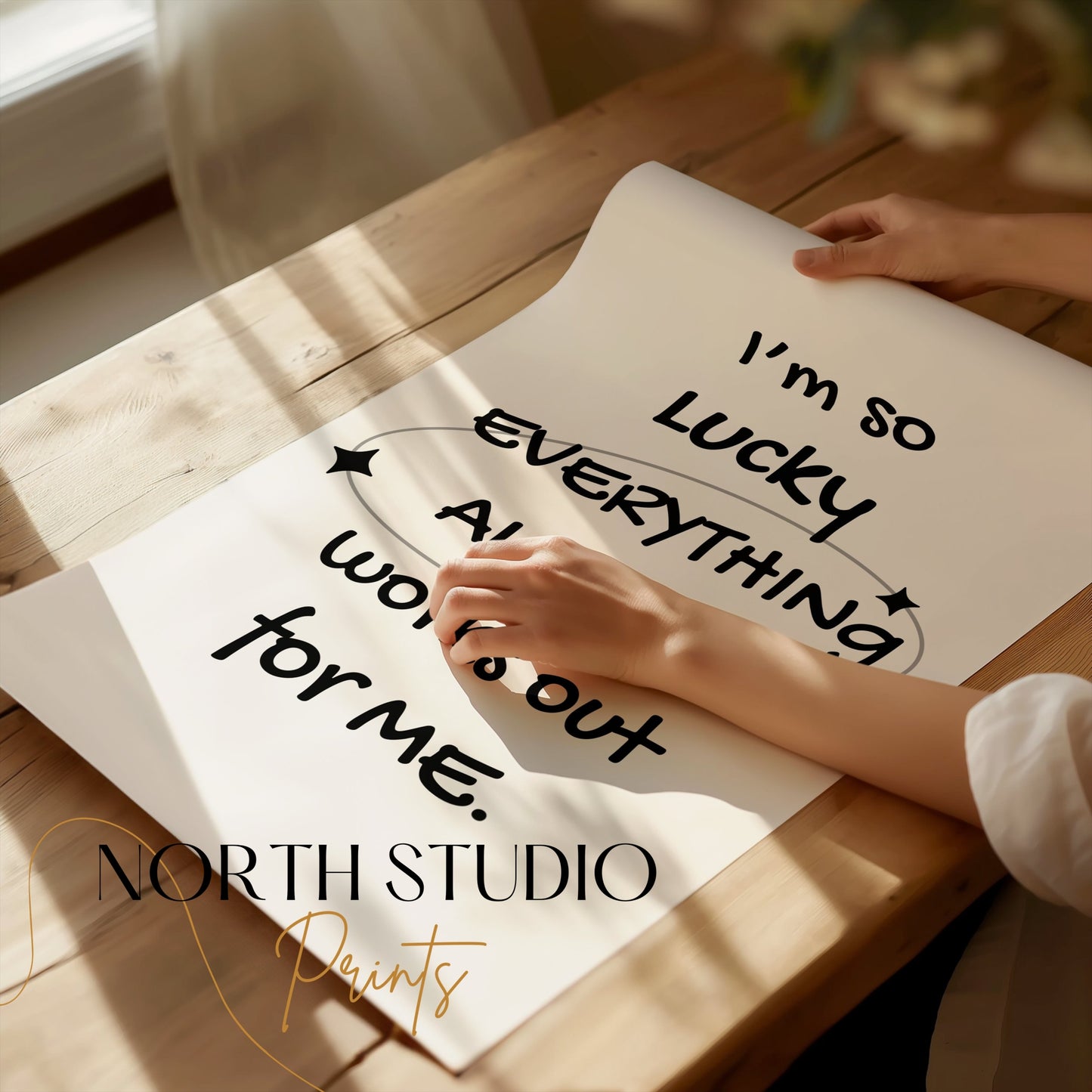 Premium Poster of I'm So Lucky Everything Always Works Out Posters