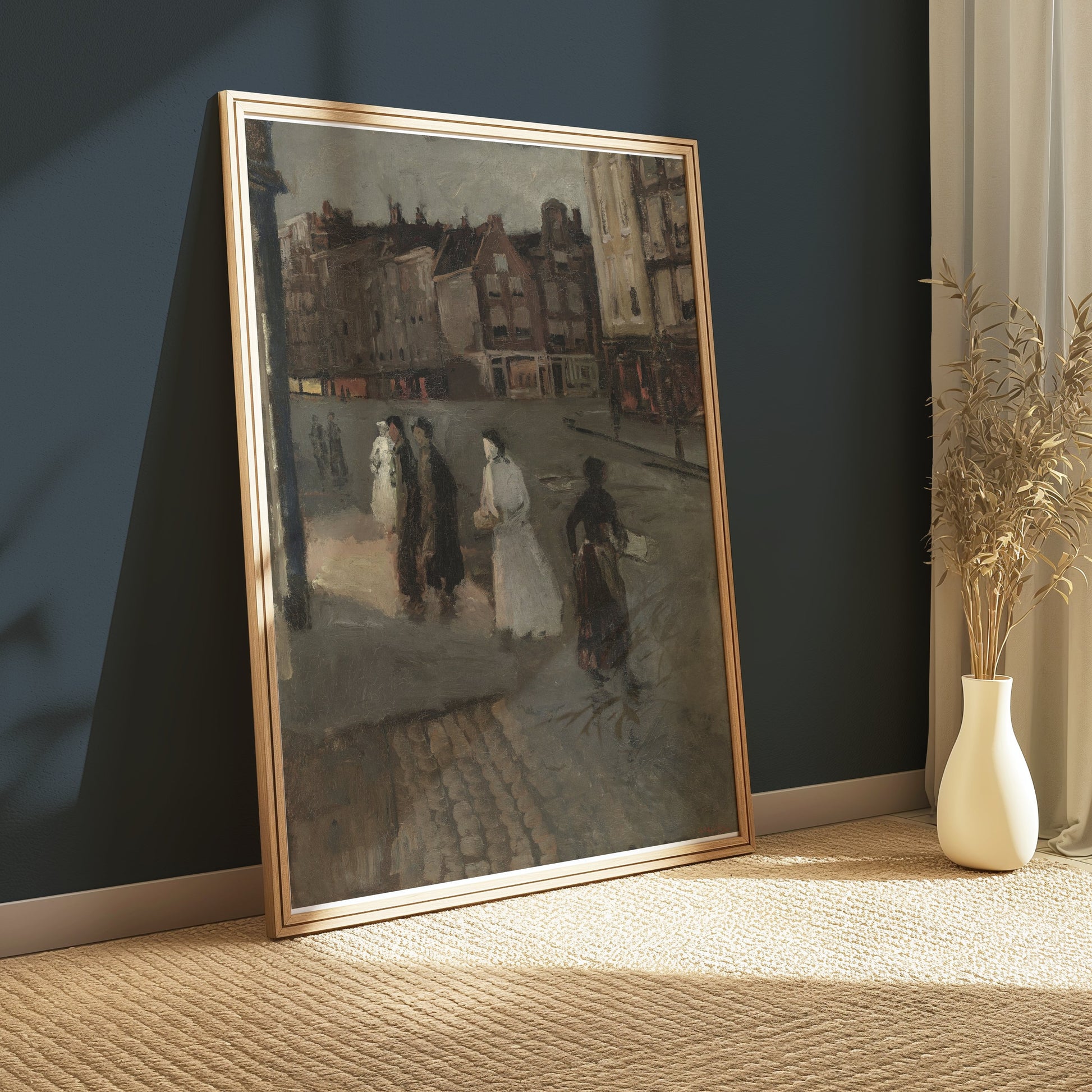 Premium Poster of Impressionist Evening City Street Scene Posters