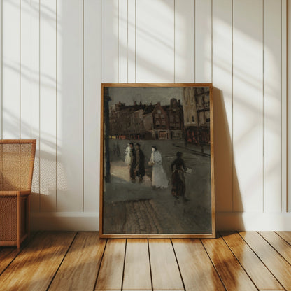 Premium Poster of Impressionist Evening City Street Scene Posters