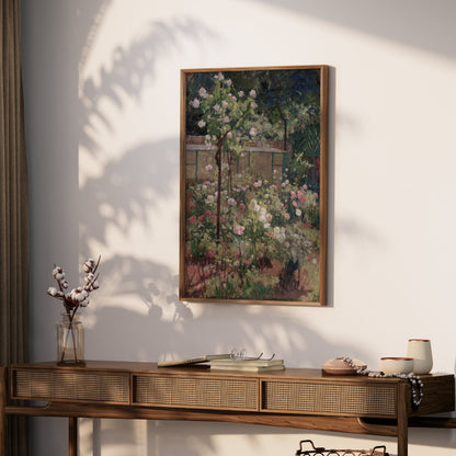Premium Poster of Impressionist Garden Blooming Flowers Art Print Posters