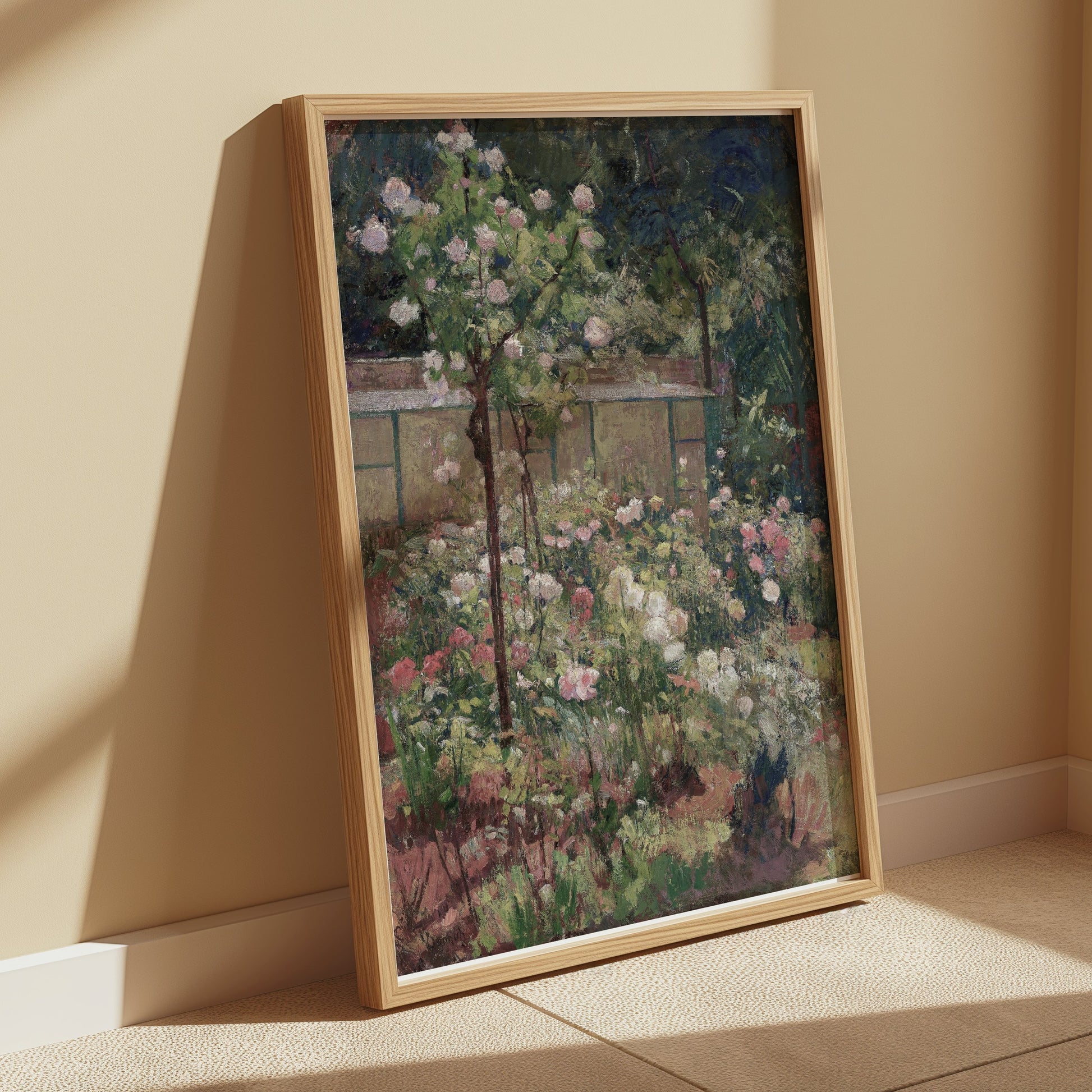 Premium Poster of Impressionist Garden Blooming Flowers Art Print Posters