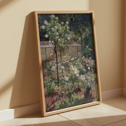 Premium Poster of Impressionist Garden Blooming Flowers Art Print Posters