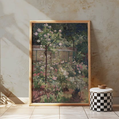 Premium Poster of Impressionist Garden Blooming Flowers Art Print Posters