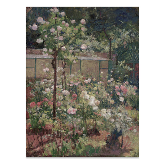 Premium Poster of Impressionist Garden Blooming Flowers Art Print Posters