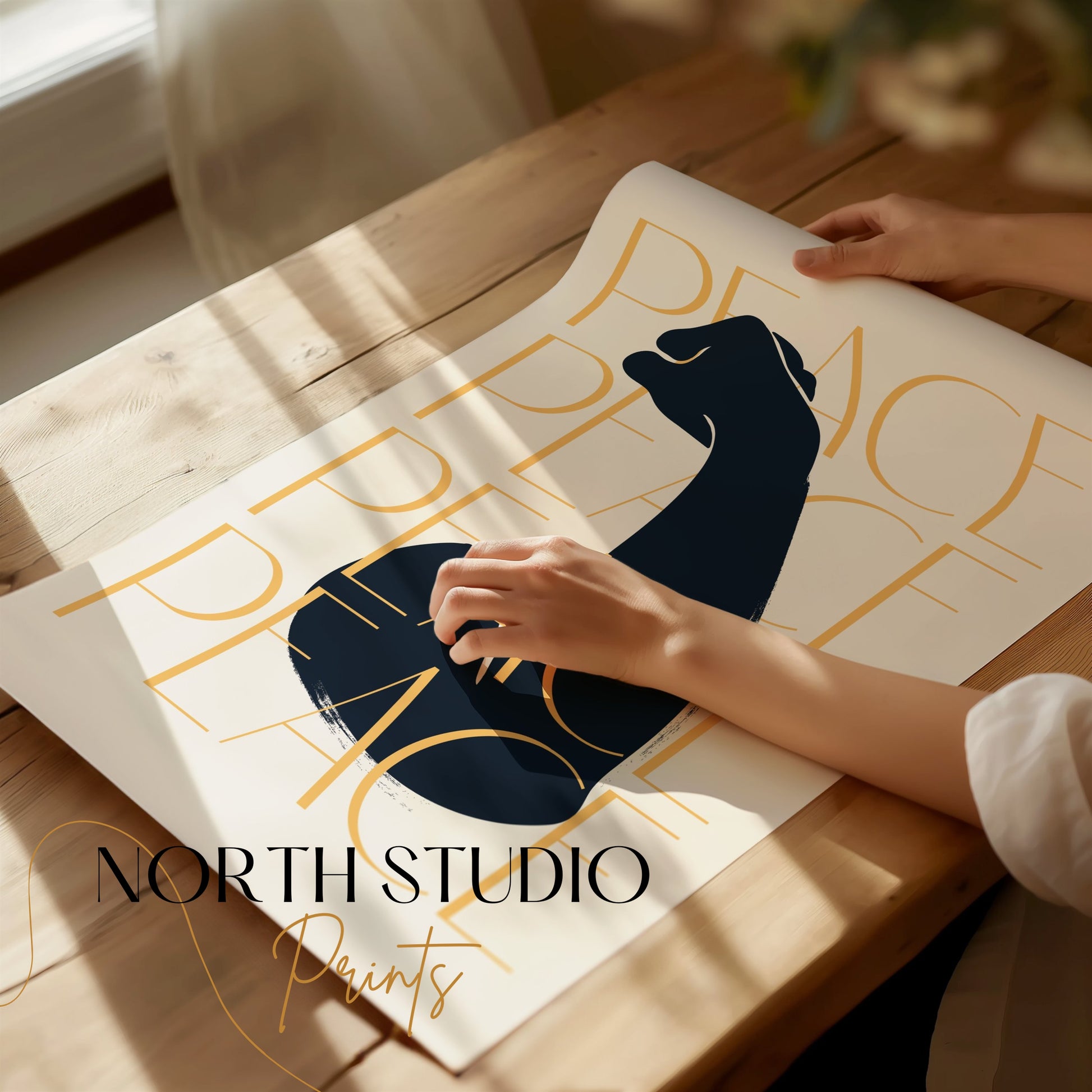 Premium Poster of Inspirational Art with Bold Peace Message Posters
