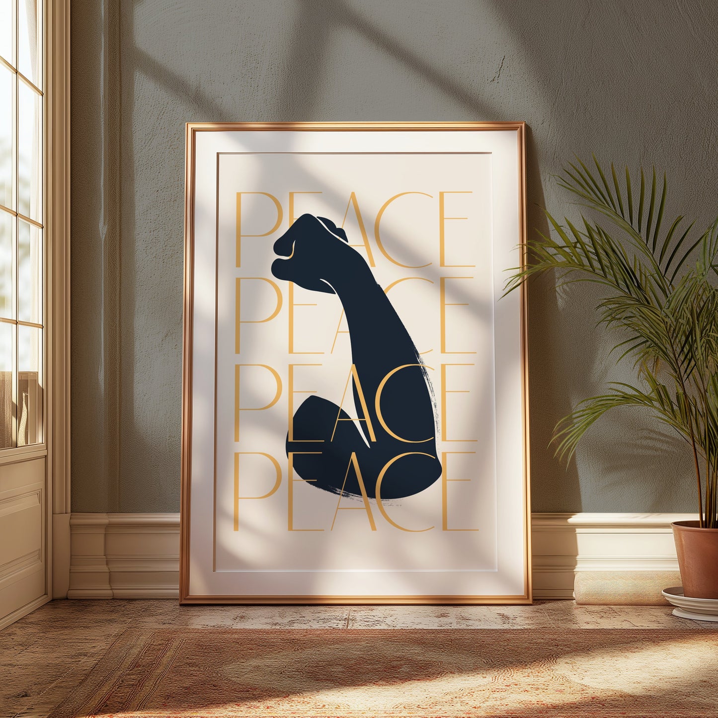 Premium Poster of Inspirational Art with Bold Peace Message Posters