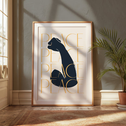 Premium Poster of Inspirational Art with Bold Peace Message Posters