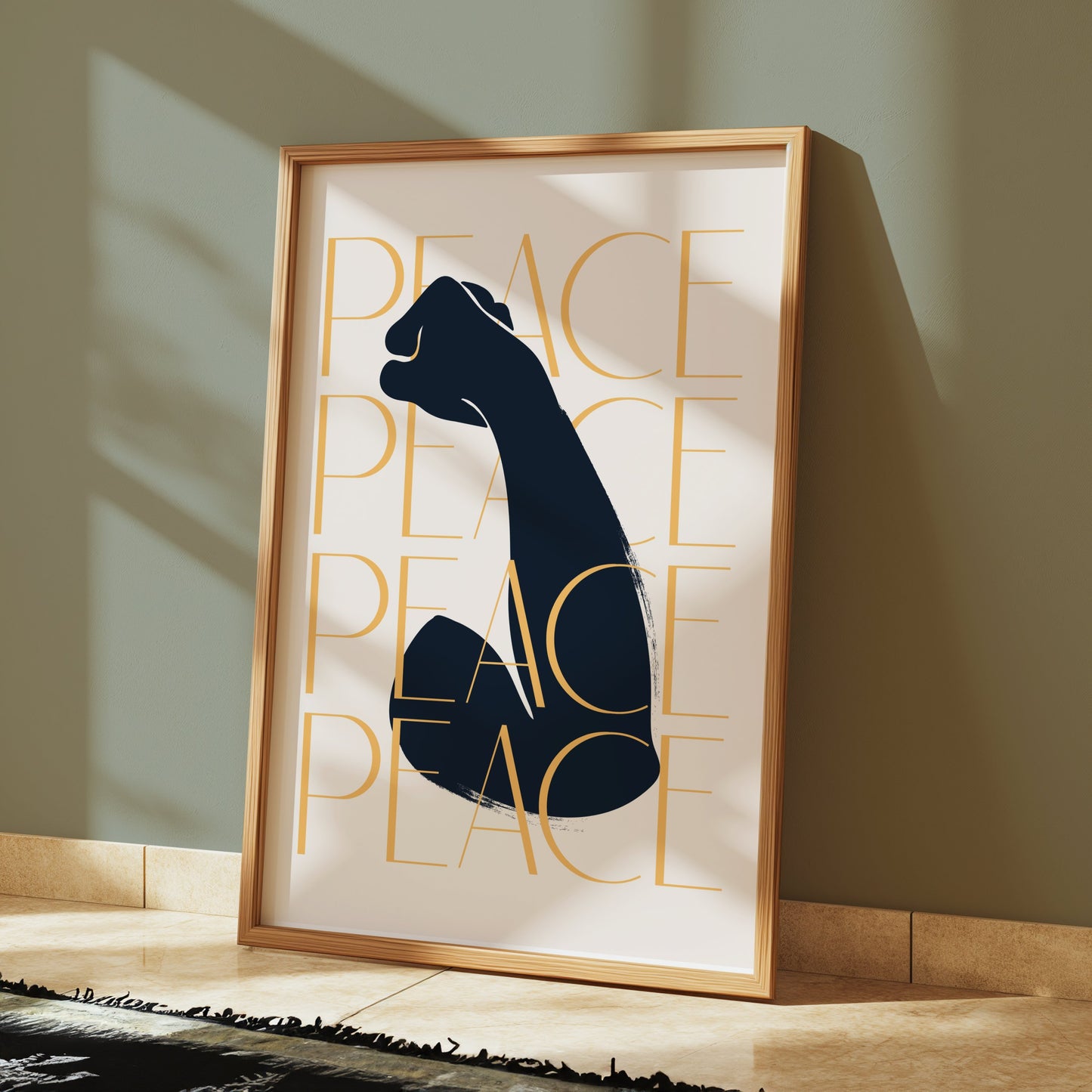 Premium Poster of Inspirational Art with Bold Peace Message Posters