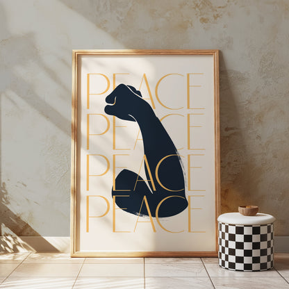Premium Poster of Inspirational Art with Bold Peace Message Posters
