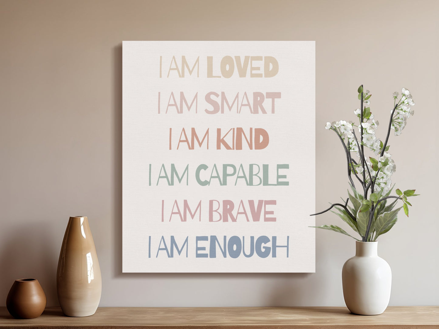 Premium Poster of Inspirational Nursery Wall Art Canvas Wraps