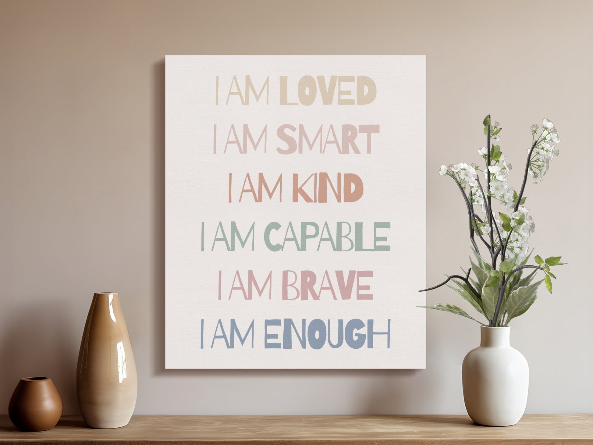 Premium Poster of Inspirational Nursery Wall Art Canvas Wraps