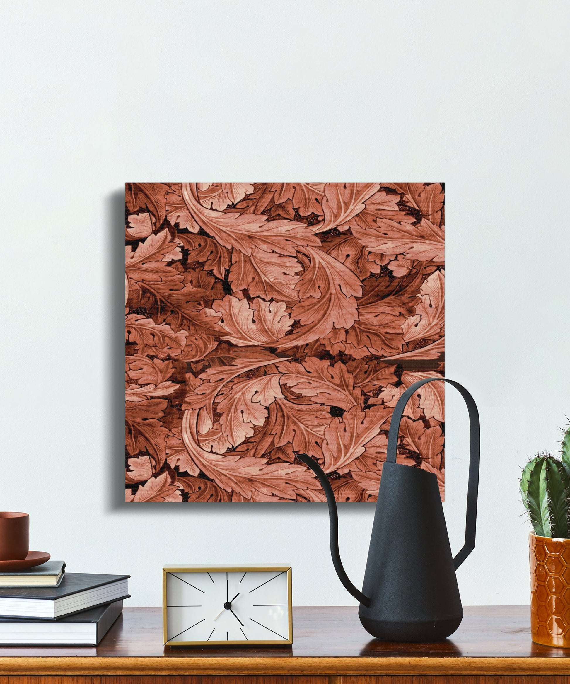 Premium Poster of Intricate Autumn Leaves Pattern William Morris Canvas Wraps