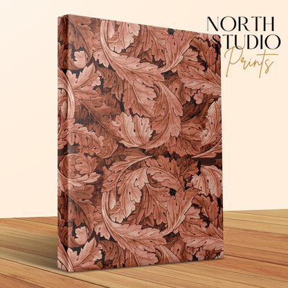 Premium Poster of Intricate Autumn Leaves Pattern William Morris Canvas Wraps