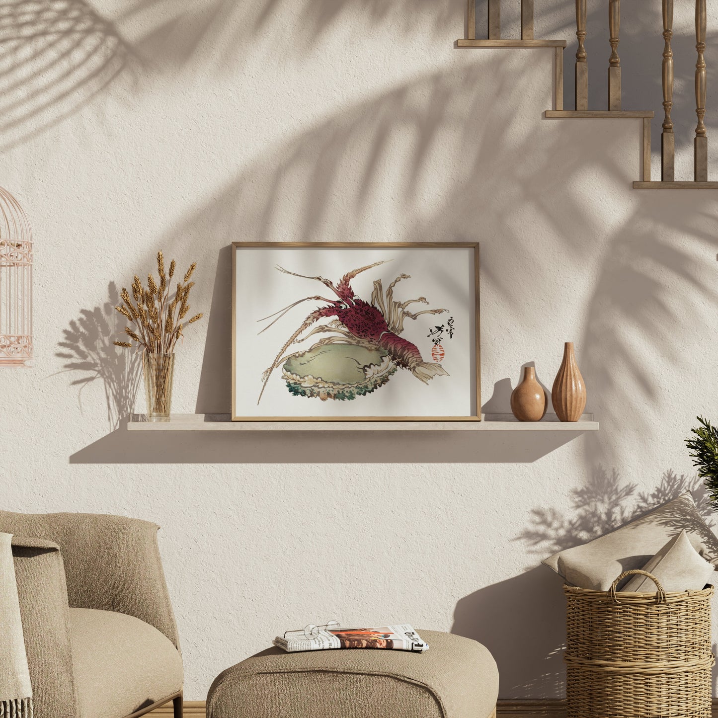 Premium Poster of Intricate Detailed Japanese Crab Art Print Posters