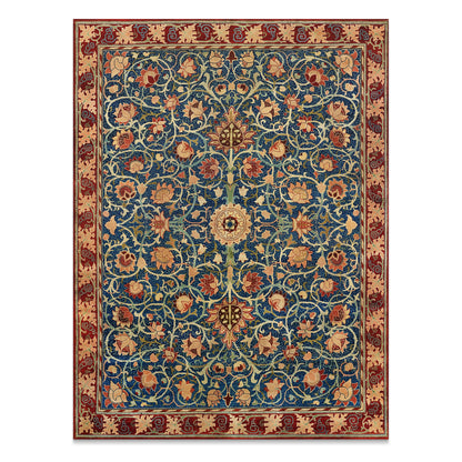 Premium Poster of Intricate Floral Pattern with Red Accents Art Posters