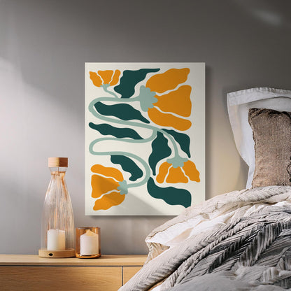 Premium Poster of Intricate Floral Wall Art Canvas Wraps for Home Decor